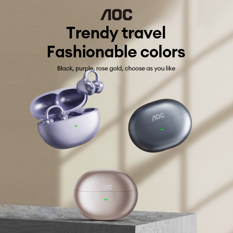 Wired Earphone Mic - AOC ACD2544 Wireless Bluetooth Ear Clip