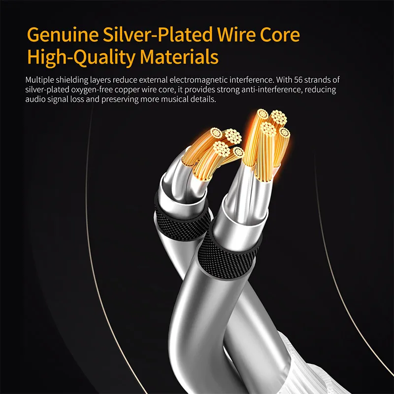 KZ Earphones Cable OFC Silver  - Wired Earphone Mic ulasan dan harga