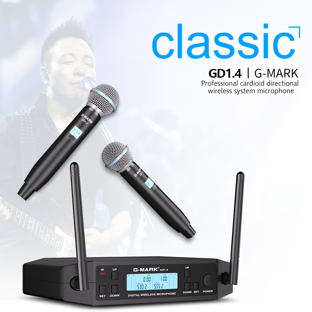 G-MARK GLXD4 Professional UHF  - Shure Mic Sm7B ulasan dan harga
