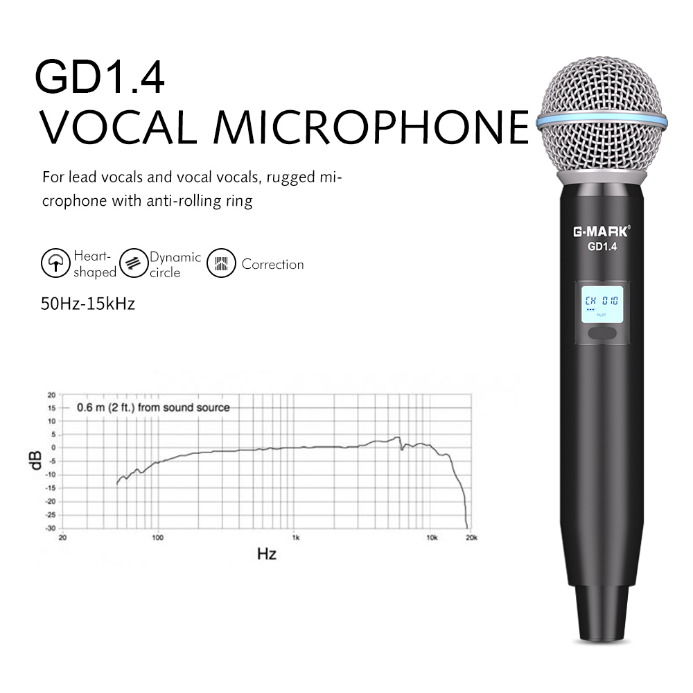 G-MARK GLXD4 Professional UHF  - Shure Mic Sm7B ulasan dan harga