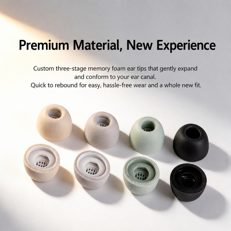 Three-layer Memory Foam Ear Ti - Earphone Foam Tip ulasan dan harga